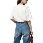 Свитер cotton jersey sweatshirt with patch 'off white' Gucci, белый - фото 3