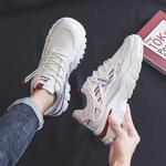 Кроссовки WARRIOR Chunky Sneakers Unisex Low-top Beige/Burgundy, бежевый - фото 5