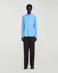 Однотонная мужская рубашка Sandro, синий - фото 3