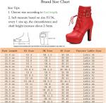 Ботильоны платформы Scaoruki, 109 Red - фото 7