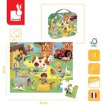 Янод, пазл, в чемодане День на ферме, 24 шт. Janod - фото 3