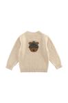 Donsje детский хлопковый свитер Denn Merino Wool Sweater Bear, бежевый - фото 3
