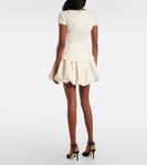 Мини-платье из букле с пайетками и бантом Self-Portrait, кремовый - фото 3