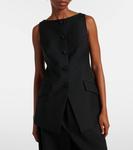 Жилет из шерсти и мохера креп Róhe, Black - фото 6