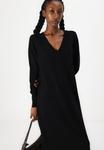 Платье-джемпер VIAMANDA LONG V NECK DRESS VILA, черный - фото 5
