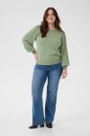 KAFFE CURVE Свитер 'KCloni' в зеленом цвете - фото 3