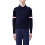 Поло с длинным рукавом в полоску RWB THOM BROWNE, синий - фото 6