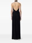Elisabetta Franchi платье макси с драпировкой, черный - фото 2