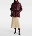 Кожаная куртка Chloé, Dusky Brown - фото 2