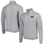 Мужской флисовый свитшот с молнией четверти цвета Heather Grey Florida Gators Stack Essential - фото