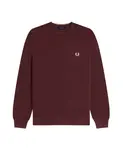 Бордовый хлопковый свитер Fred Perry, красный - фото
