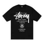 Футболка Stussy World Tour Tee, черный - фото