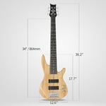 Басс гитара Glarry Burlywood GIB Bass Guitar Full Size 6 String HH Pickup - фото 2