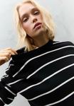 Джемпер Stradivarius STRIPED CROPPED, Black - фото 3