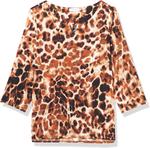 Женская длинная блузка Calvin Klein с рукавами 3/4, Terra Multi - фото