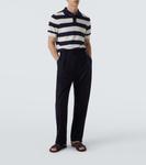 Оттави замшевые сандалии Manolo Blahnik, 4109 Navy/6105 MRed - фото 2