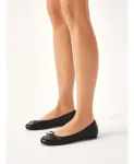 Удобные балетки с бантиком. Kazar, черный - фото 3