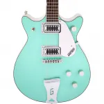 Электрогитара Gretsch Guitars G5237 Electromatic Double Jet FT, Surf Green с белыми элементами - фото