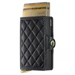Кошелек Secrid Twinwallet Emboss Diamond leather, черный - фото 4