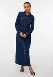 Платье Vero Moda VMMOLLY LANGES, Dark Blue Denim/Dark-Blue Denim - фото 2