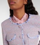 Твидовый пиджак в клетку Etro, синий - фото 4