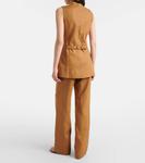 Льняные брюки клёш Faithfull, Tobacco - фото 3