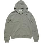 Худи на молнии Acne Studios, зеленый - фото