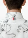 Рубашка с принтом Thom Browne, белый - фото 4