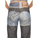 Кожаные чопсы с принтом джинсы Acne Studios, синий - фото 8