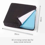 Подушка для сидения Homescapes, 50x50x10 см, черный - фото 2