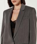 Пиджак женский Patrizia Pepe с глубоким вырезом, серый - фото 4