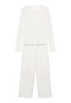 Пижамный комплект Mango TWO-PIECE OPENWORK SET, White - фото 5