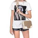 GUCCI Сумка через плечо с кожаной вставкой - фото 5