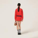 Флисовый нейлоновый кардиган Miu Miu, красный - фото 3