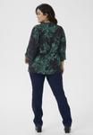 Блуза Kaffe Curve MONA, Black Green Painted Flower/Black - фото 3