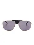 Солнцезащитные очки-пилоты Tex TOM FORD Eyewear, черный - фото