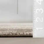 Коврик в винтажном стиле с границами Casiane nuLOOM, 152x244 см, коричневый - фото 3