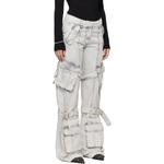 Карго брюки из твила Acne Studios, белый - фото 6