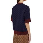 Свитер женский Gucci, темно-синий / бордовый - фото 4