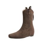 Zubumei Женские ботинки черно-коричневые - фото