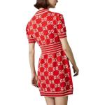 Монограммированное платье-поло gg GUCCI, красный - фото 5