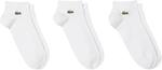 Набор из 3 низких носков Lacoste унисекс, White - фото