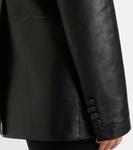 Кожаный блейзер свободного кроя Alex Perry, черный - фото 5