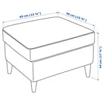 Пуф, келинг бежевый STRANDMON IKEA - фото 4