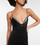 Кристаллами расшитое макси-платье Galvan - фото 4