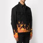 Джинсовая куртка мужская черный Palm Angels - фото 4