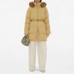 Пальто пуховое Burberry, коричневое - фото 3