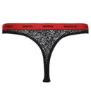 Стринги женские Hugo Bodywear кружевные 3 шт, черный - фото 3