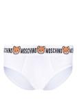 Moschino трусы-брифы с логотипом, белый - фото 2