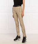 Брюки женские Marc Cain из экокожи с молниями, бежевый - фото 3